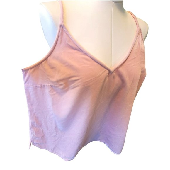 Old Navy Dusty Pink Tank Top V-Neck Woman's Plus Size L Soft Feel NWT JJ2130 - Picture 1 of 7